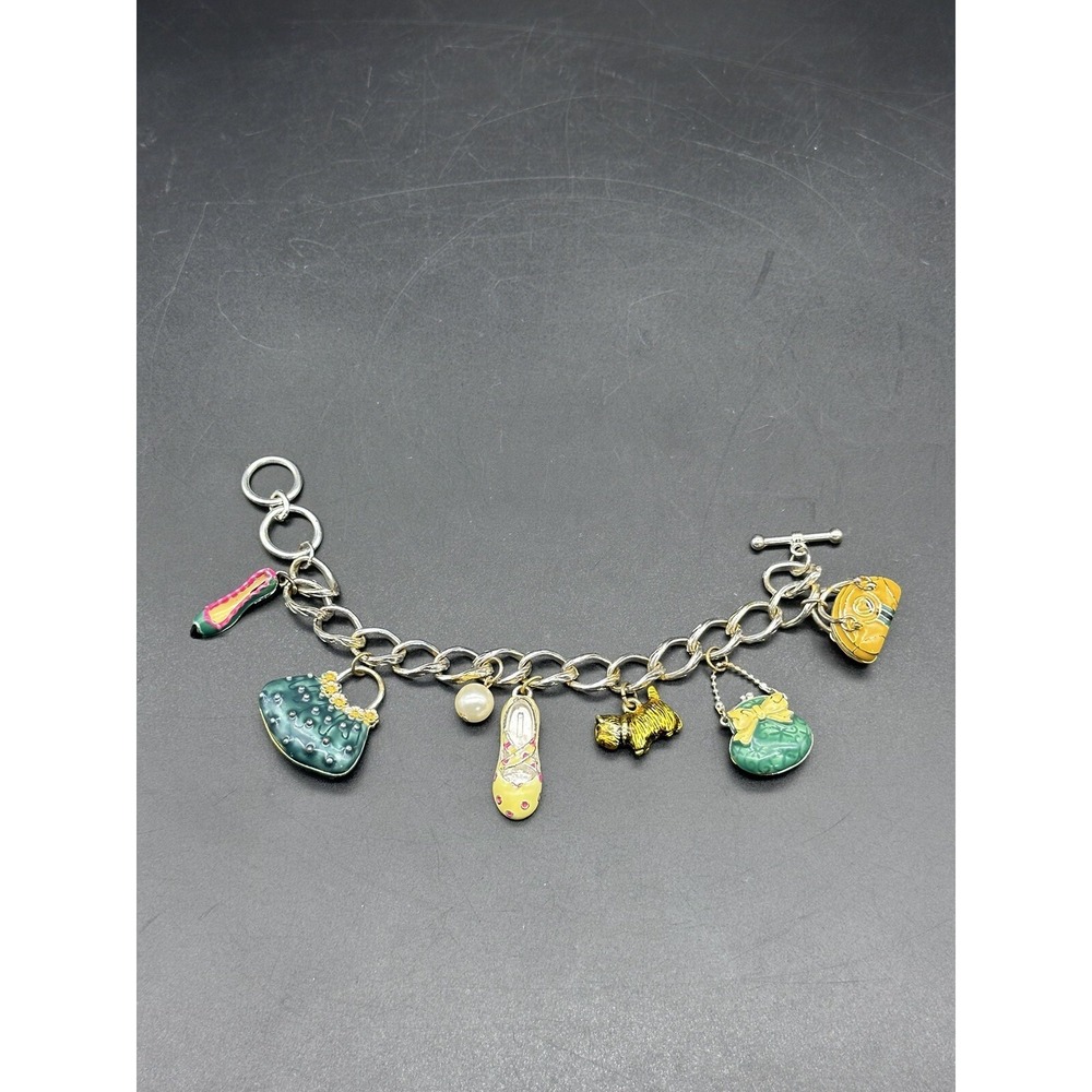 Pre-Owned Handbag/shoe lover Charm Bracelet Jewelry 7"‎